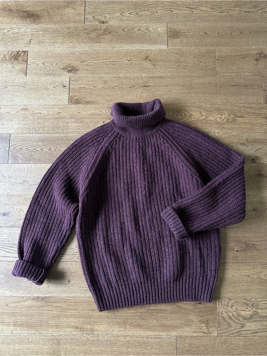 J. Peterman Sweaters - Vintage 100% Wool Chunky Turtleneck Sweater M Oversized